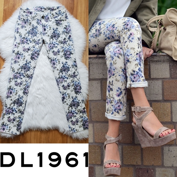 DL1961 Denim - DL1961 Angel Katniss Floral Skinny Ankle Jeans